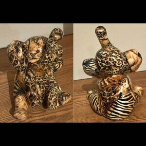 Leopard Print Elephant Figurine